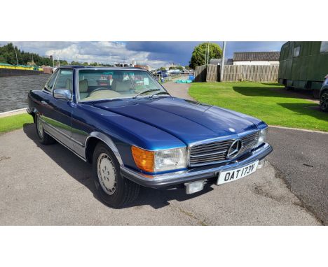 1979 Mercedes Benz R107 350SL, auto. Registration number OAT 173V. VIN number 10704322014445. Engine number 11698422003904. S