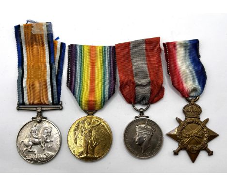 A 1914-1915 Star Trio, awarded to 55771 Dvr R Horley RFA, and an Imperial Service Medal, issued to William Horley (4) 