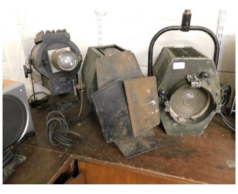 THREE VINTAGE STAGE LIGHTS   
