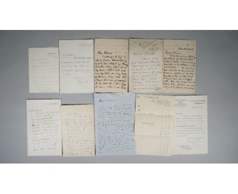 GEOLOGISTS - A collection of 21 autograph letters to Hugh Falconer, Joseph Prestwick and others, by distinguished geologists 