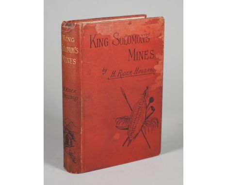 RIDER HAGGARD, Henry (1856-1925).  King Solomon's Mines. London: Cassell &amp; Company, Limited, [?September] 1885. 8vo (188 