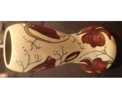 Moorcroft Chocolate Cosmos vase H: 15 cm