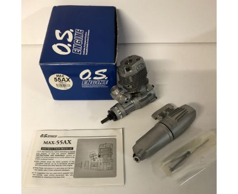 OS two stroke RC radio control glow engine with muffler max 55AX 15611 ununsed in box with instructions