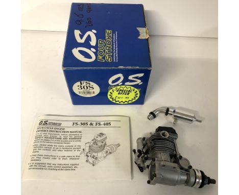 OS four stroke RC radio control engine FS30S 33000 ununsed in box with instructions