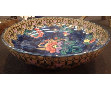 Large Losol ware Magnolia pattern ceramic fruit bowl D: 30 cm CONDITION REPORT: Various use wear with a possible hairline cra