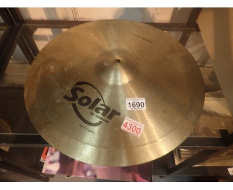 Pair of 36 cm hi hats Solar by Sabian cymbals and a 41 cm crash Solar cymbal