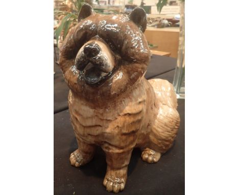 Large ceramic Chow Chow probably Italian H: 41 cm