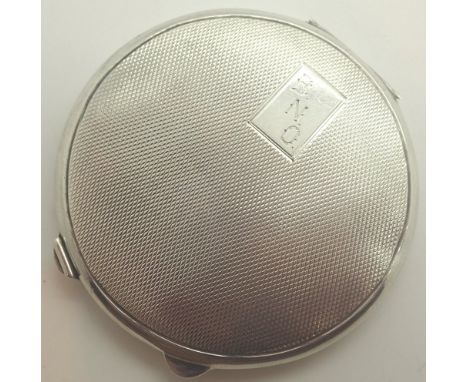 Hallmarked silver ladies compact lacking interior and mirror assay Birmingham 1937 49g