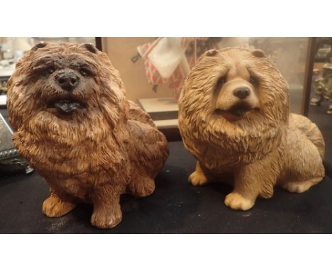 Large collection of ceramic and cast Chow dog figurines and associated ceramics