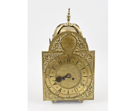 Antique English lantern clock with French pendulum movement. Later marriage. For the Arab market. Dimensions: 40 x 20 x 16 cm