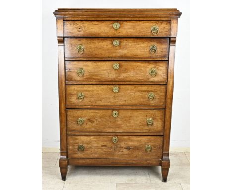 Dutch oak empire chiffonier. Circa 1820. Dimensions: 158 x 105 x 50 cm. In good condition.