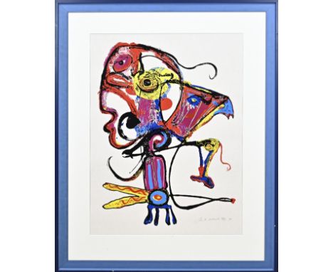 Jan te Wierik, 1997. 1954 - 2002. No. 49/67. Abstract figurative composition. Lithograph on paper. Dimensions: H 72 x W 53 cm