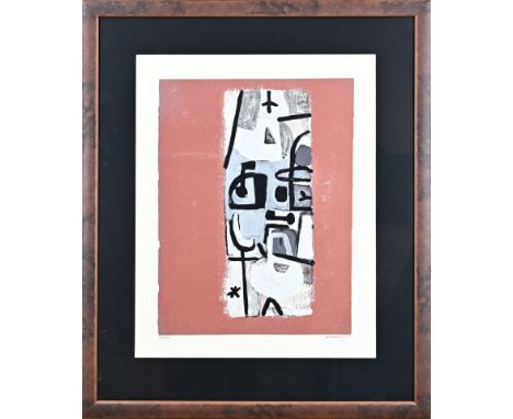 Guillaume Corneille, 1951. 1922 - 2010. No. 84/200. Abstract composition. Lithograph on paper. Dimensions: H 55 x W 42 cm. In