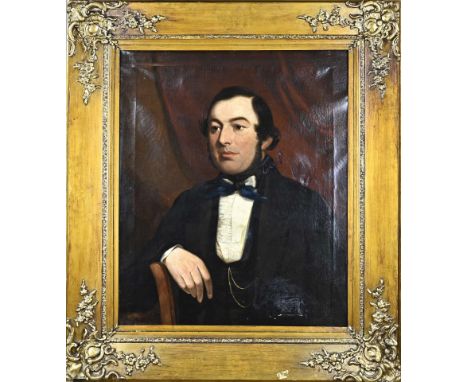 Unsigned. Circa 1850. English School. Portrait of a bearded gentleman. Restoration in clothing (at the bottom approx. 10 cm.)