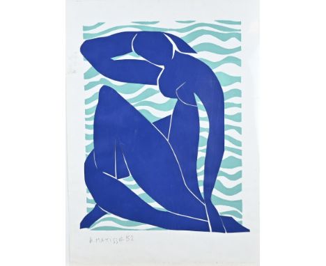 Henri Matisse, 1952. 1869 - 1954. Female nude. Hand signed. Painting with scissors. Collage + lithograph (cut-out). Mixed med