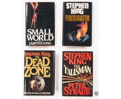 Four (4) Stephen King, Peter Straub, and Tabitha King author signed and inscribed books, including THE DEAD ZONE, FIRESTARTER