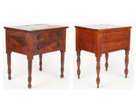 Two (2) Southern Sheraton stands, including Middle Tennessee. 1st item: Middle Tennessee Sheraton two-drawer stand, cherry pr