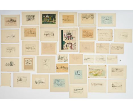 Thirty-eight (38) Garth Montgomery Williams (Colorado, 1912-1996) works on paper including cover art for "The New Yorker" mag
