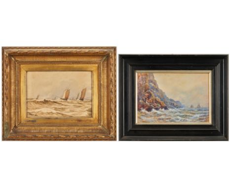 Two (2) maritime seascape watercolor paintings, including William Dalglish. 1st item: William Dalglish (United Kingdom, 1860-
