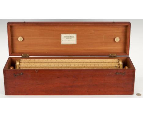 Keuffel &amp; Esser (K&amp;E) 4012 Thacher Cylindrical Slide Rule, serial number 4847. Comprised of&nbsp;a brass core covered