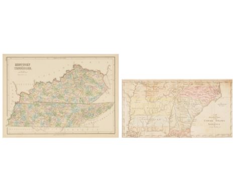 Two (2) Southern Maps. 1st item: Abraham Bradley, Jr. (American, 1767-1838), MAP OF THE SOUTHERN PARTS OF THE UNITED STATES O