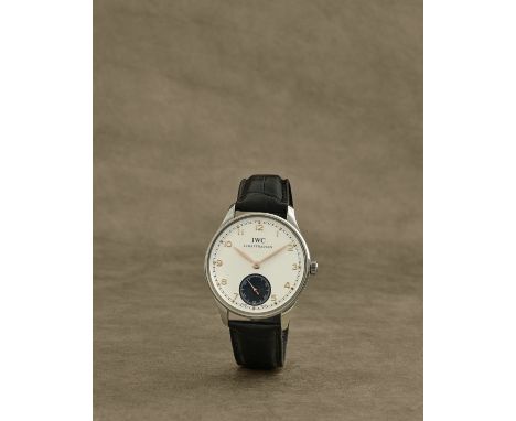 IWC. Montre bracelet en acier mouvement mécaniqueIWC. A stainless steel manual wind wristwatch Model: PortugueseReference: IW