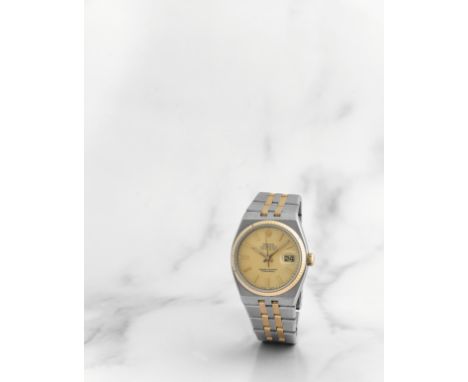 Rolex. Montre bracelet en or jaune 18K (750) et acier avec date mouvement quartzRolex. A stainless steel and gold quartz cale