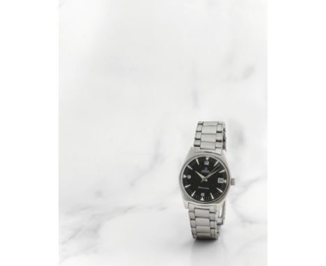 Omega. Montre bracelet en acier avec date mouvement automatiqueOmega. A stainless steel automatic calendar bracelet watch Mod