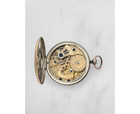 Bovet, Fleurier. Montre de gousset a cadran ouvert en argent (925) et metal argente remontoir a clef, realisee pour le marche