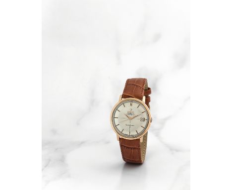 Omega. Montre bracelet en or rose 18K (750) avec date mouvement automatiqueOmega. An 18K rose gold automatic calendar wristwa