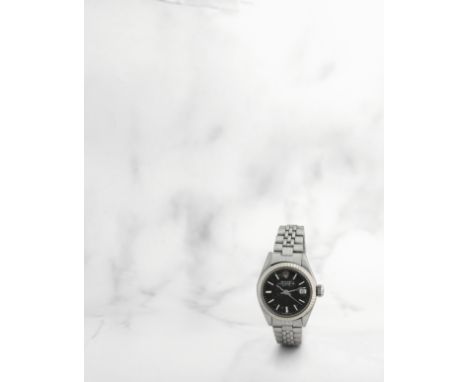 Rolex. Montre bracelet de dame en acier avec date mouvement automatiqueRolex. A lady's stainless steel automatic calendar bra
