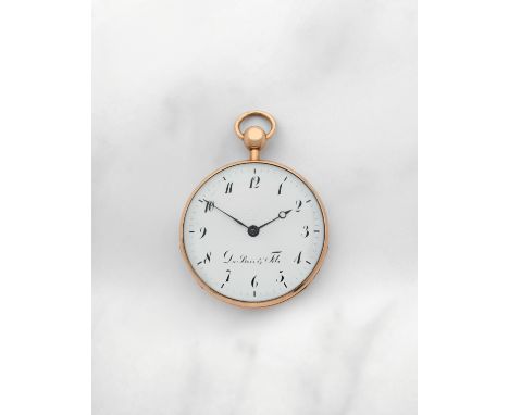 Du Bois et Fils. Montre de gousset à cadran ouvert en or jaune 18K (750) répétition des quarts remontoir à clefDu Bois et Fil