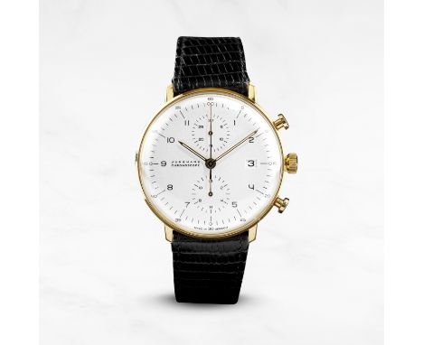 Junghans. Chronographe bracelet en plaqué or avec date mouvement automatiqueJunghans. A gold plated automatic calendar chrono