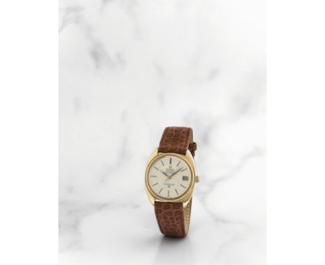 Omega. Montre bracelet en plaque or avec date mouvement automatiqueOmega. A gold plated automatic calendar wristwatch Model: 