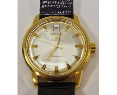 Longines Conquest automatic 18ct gentleman's wristwatch, circa 1960's, case marked  L1 611 6, 31640004, 18K, 750, circular si