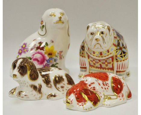 A limited edition Royal Crown Derby paperweight, A Posie paperweight series, The Spaniel, printed marks to base, first qualit