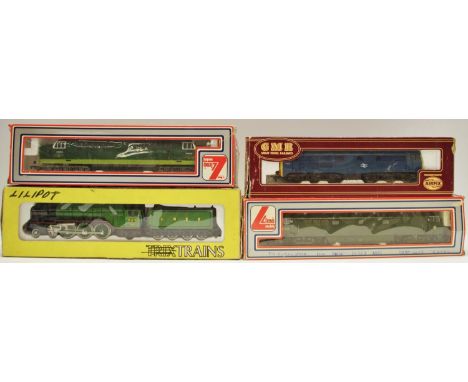 Trix Trains OO gauge model railways 4-6-2 A H Peppercorn locomotive and tender 525 LNER BR Green 1186, boxed; Lima L205105 Cl