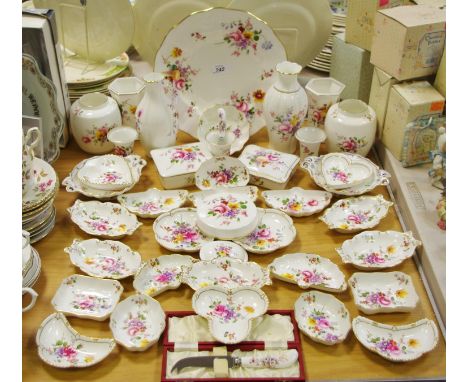 Royal Crown Derby Derby Posies trinket dishes of various shapes, ginger jars, etc large qty 