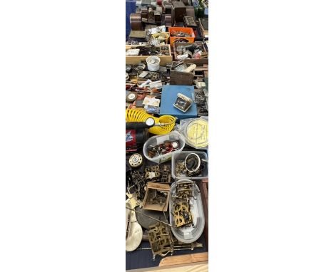 For watch and clock makers and repairers - A Clarke Air compressor, together with a Renotest machine, clock springs, clock ma