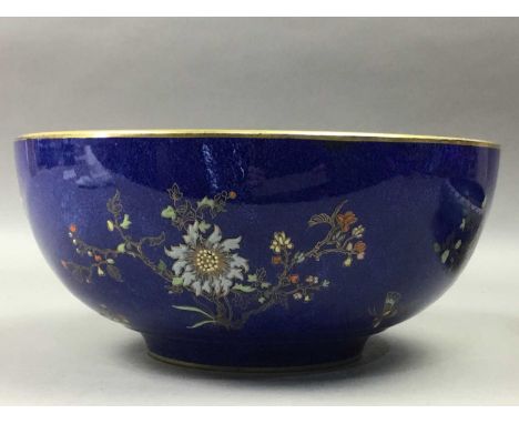 CHINESE CLOISONNE CIRCULAR BOWL,20cm diameter, along with a ceramic bowl (2)