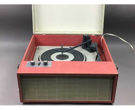 BSR PORTABLE RECORD PLAYER,along with records