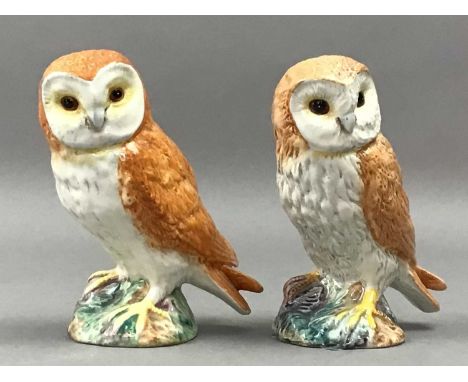 PAIR OF BESWICK MODELS OF OWLS,11cm high