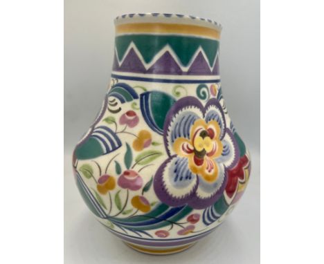A Poole Pottery ‘Leo the Lion’ pattern baluster vase 20cm h. 