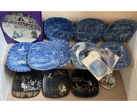 Christmas plates to include small Arabia 1980, Arabia 1979,1980,1981, Rörstrand Sweden 1970-1977 and a boxed Arabia Finland 1