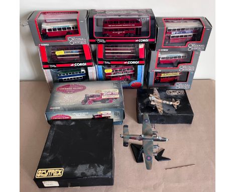Diecast models to include Corgi Original Omnibus x 7, Corgi Vintage Glory Foden, 2 x Exclusive First Editions and 2 x Skytrex
