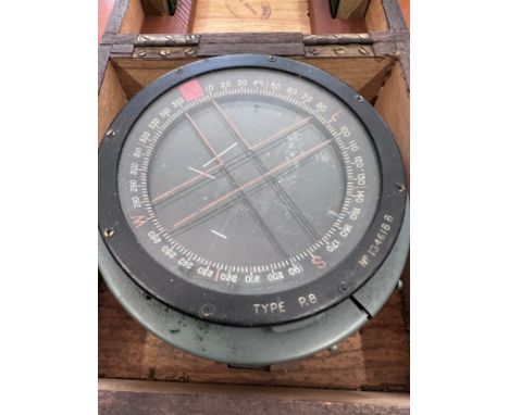 An Air Ministry model P8 'Battle of Britain' compass. outer ring of compass No. 134618 B, brass plaque No. 6A/726. In origina