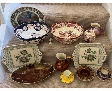 A large quantity of ceramics to include Masons, Crown Devon, Royal Doulton, J Fryer Ltd, Spode cup and saucer and Aynsley cup