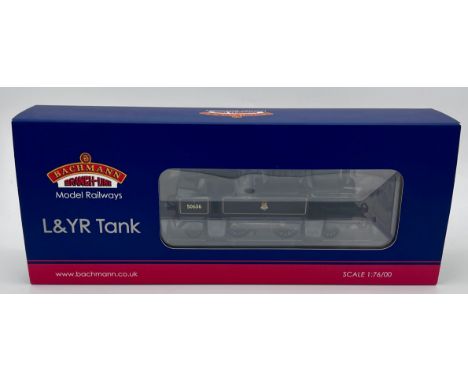 Bachmann 'OO' Gauge 31-166 L&amp;YR 2-4-2 Tank 50636 BR Black Early Emblem Locomotive - Boxed 