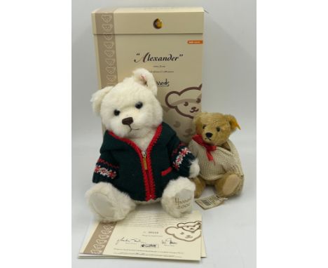 A Steiff limited edition Harrods Alexander 2006 Christmas teddy bear, 233 of 1500, in original box with certificate together 