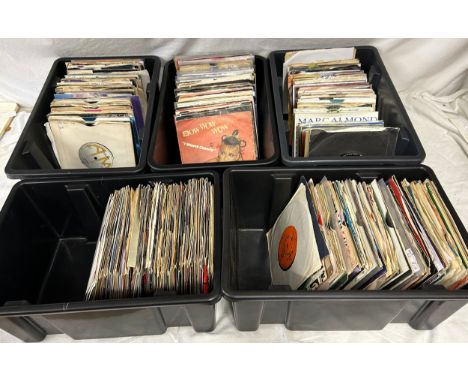 A large collection of 1960/70/80s 7" singles, over 400 to include Beatles, Rolling Stones, Procol Harem, Jethro Tull, FYC, Ro